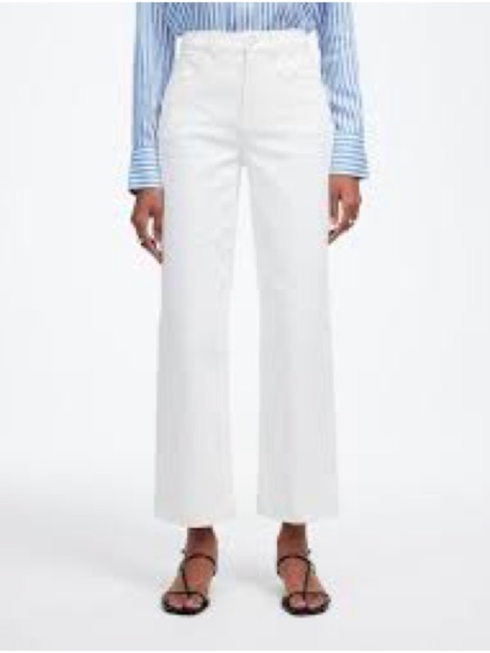 Madewell The Perfect Vintage Wide-Leg Crop Jean in Tile White